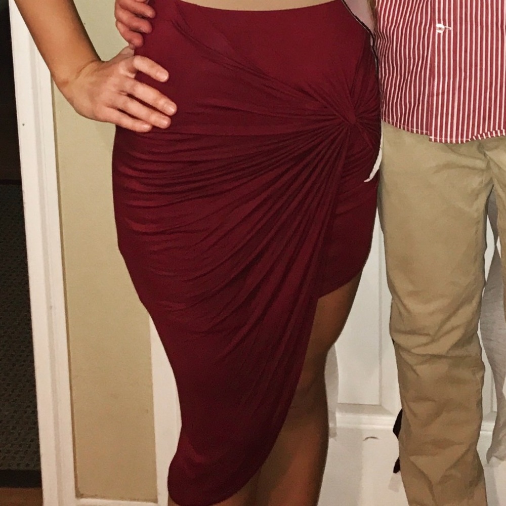High Low Cinched Side Skirt (WORN ONCE!)